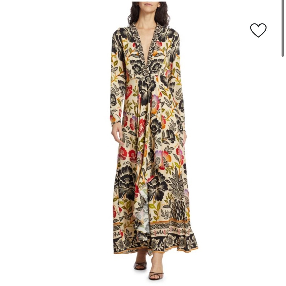 Farm Rio Meg Romantic garden maxi dress